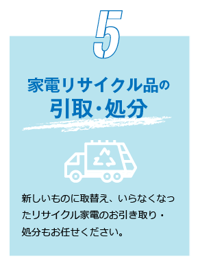 家電リサイクル品の引取・処分